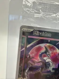 Miraidon Black Star SEALED PROMO Scarlet & Violet # 013 Full Art Pokemon Card - Image 2