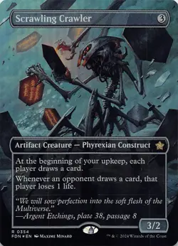 Scrawling Crawler (Borderless) FDN 354 Foil English NM - MTG - Image 1