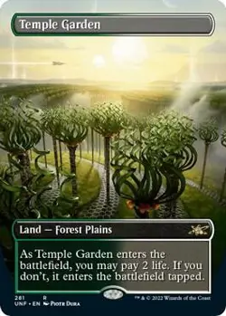 Temple Garden (Borderless) UNF 281 Normal English NM - MTG - Image 1