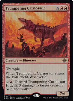 Trumpeting Carnosaur LCI 171 Foil English NM - MTG - Image 1