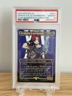 PSA 10 ~ G'raha Tia, Scion Reborn (Borderless Surge Foil) MTG Final Fantasy FIC - Image 2