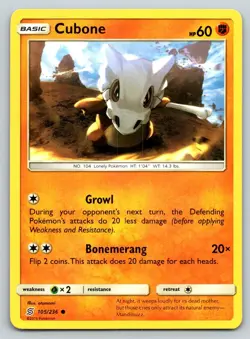 CUBONE 105/236 C UNIFIED MINDS POKEMON MP OTUMAMI - Image 1