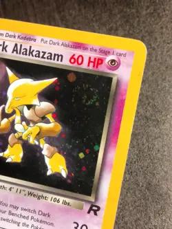 Pokemon TCG Team Rocket Dark Alakazam 1/82 Holo Rare Swirl 🌀 - Image 2