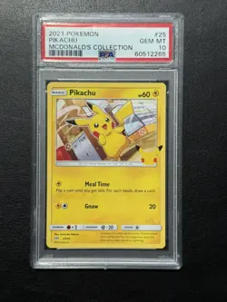 PIKACHU PSA 10 #25 2021 Pokemon McDonald’s Collection - Image 1