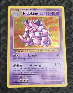 Pokemon XY Evolutions Nidoking Holo Rare Card 45/108 - Image 1
