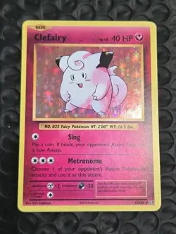 Pokemon XY Evolutions Clefairy Reverse Holo 2016 #63/108 - Image 1