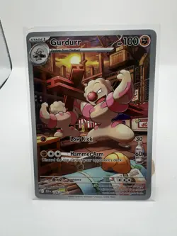 Gurdurr 126/086 Illustration Rare Black Bolt Pokemon Card NM - Image 1