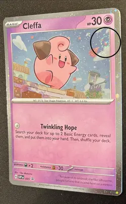 Pokemon Cleffa SVP095 Cosmos Holo Promo SWIRL NM - Image 3