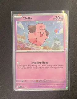 Pokemon Cleffa SVP095 Cosmos Holo Promo SWIRL NM - Image 4