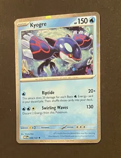 Pokemon Kyogre 34/132 Cosmos Holo Mega Evolution NM Swirl Promo - Image 4