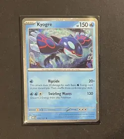Pokemon Kyogre 34/132 Cosmos Holo Mega Evolution NM Swirl Promo - Image 5