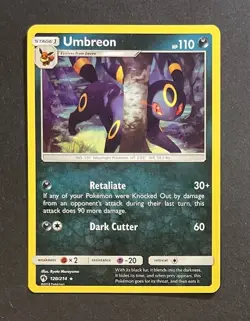 Pokemon Umbreon 120/214 Lost Thunder Rare Near Mint - Image 1