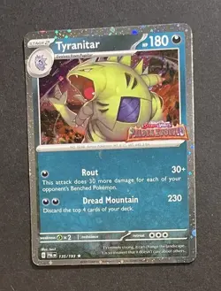 Pokemon Tyranitar 135/193 Stamped Cosmos Holo Paldea Evolved Near Mint - Image 3