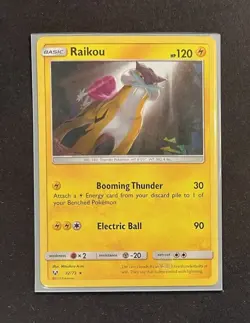 Pokemon Raikou 32/73 Cracked Ice Holo Shining Legends Near Mint - Image 4