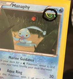 Pokemon Manaphy XY190 Cosmos Holo SWIRL XY Black Star Promo Near Mint - Image 1