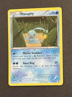 Pokemon Manaphy XY190 Cosmos Holo SWIRL XY Black Star Promo Near Mint - Image 4