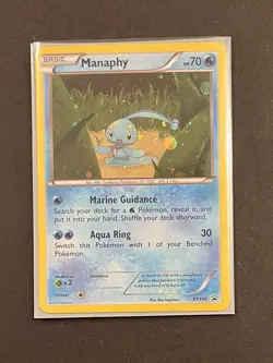Pokemon Manaphy XY190 Cosmos Holo SWIRL XY Black Star Promo Near Mint - Image 5
