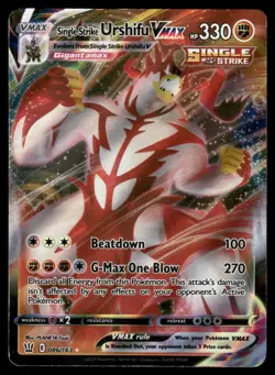 Pokemon Cards Single Strike Urshifu VMAX 086/163 Battle Styles Holo VMAX Rare LP - Image 1