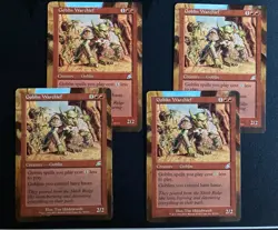Goblin Warchief (Scourge MTG) ALTERED playset of four (4) - handpainted! - Image 1