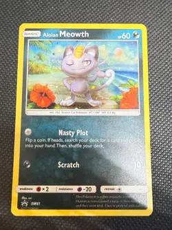 Alolan Meowth - SM51 Promo Sun & Moon Promo Pokemon Holo Near Mint - Image 1