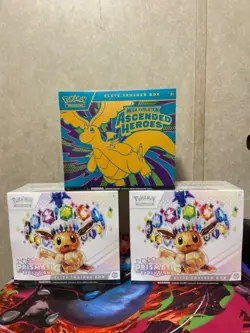 Pokemon TCG: 2 Prismatic Evolutions ETBs and Ascended Heroes ETB New and Sealed - Image 1