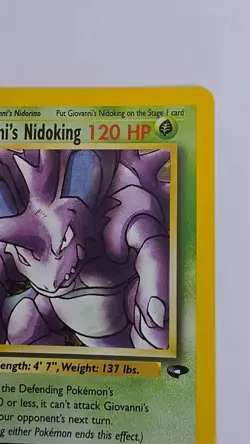 Giovanni's Nidoking 7/132 Gym Challenge Unlimited Holo Rare Pokemon TCG - Image 4