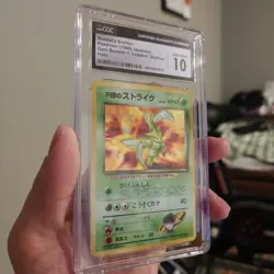 1998 Pokemon Japanese Gym 1 Holo Rocket's Scyther #123 CGC 10 GEM MINT - Image 3
