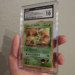1998 Pokemon Japanese Gym 1 Holo Rocket's Scyther #123 CGC 10 GEM MINT - Image 4
