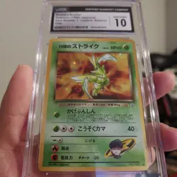 1998 Pokemon Japanese Gym 1 Holo Rocket's Scyther #123 CGC 10 GEM MINT - Image 5