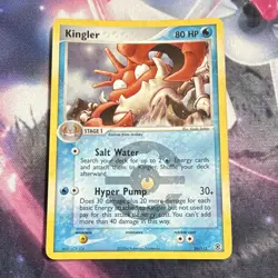 Pokemon TCG Kingler FireRed & LeafGreen 26/112 Rare Reverse Holo EN 2004 80HP - Image 1