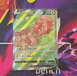 The Pokemon Company Greedent V 257/264 Fusion Strike UR Holo Full Art Eng 210HP - Image 1