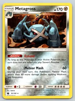 METAGROSS 95/168 HOLO R CELESTIAL STORM POKEMON MP TOKIYA - Image 1