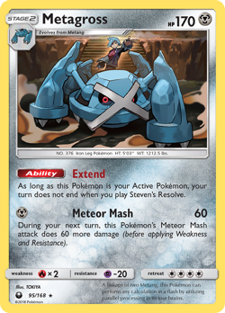 METAGROSS 95/168 HOLO R CELESTIAL STORM POKEMON MP TOKIYA - Image 4