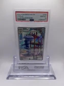 2023 Pokemon Paradox Rift Steelix Illustration Rare #208 - PSA 10 GEM MINT - Image 1