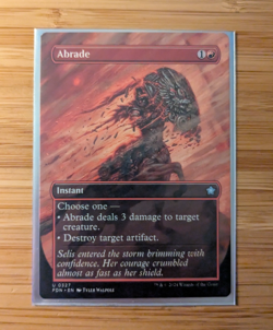 Abrade (Borderless) Foundations MTG NM/M - Image 1