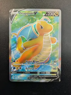 Pokemon TCG Pokemon Go 076/078 Dragonite V Full Art Ultra Rare - NM - Image 1
