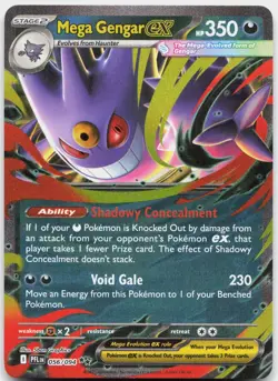 Mega Gengar ex 056/094 Double Rare Phantasmal Flames Pokemon Near Mint - Image 1