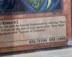 Perfectly Ultimate Great Moth TSC-001 Secret Rare Yu-Gi-Oh 2002 LP/NM - Image 4
