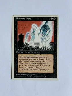 Animate Dead NM 4th Edition Regular MTG Magic The Gathering - Image 1