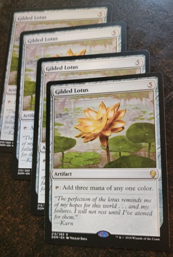 4x Gilded Lotus rare artifact - Dominaria - NM/VG - Image 1