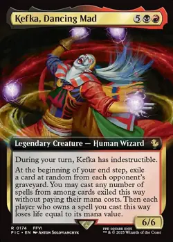 Kefka, Dancing Mad Extended Art Regular - Final Fantasy Commander MTG-NM - Image 1