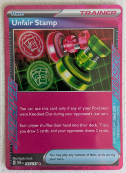 Unfair Stamp 165/167 Sv06: Twilight Masquerade NM Pokemon TCG - Image 1