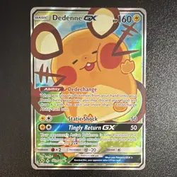 Pokemon TCG Dedenne GX Full Art Holo Ultra Rare 195/214 Unbroken Bonds Eng - Image 1