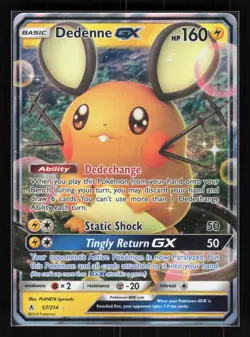 Dedenne GX Holo Ultra Rare Pokemon SM - Unbroken Bonds 57/214 NM - Image 1