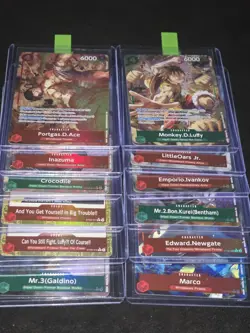LOT of 12 FULL ART & PARALLEL (Luffy & Ace ST30) ONE PIECE TRADING CARDS NM - Image 1