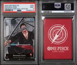 2023 ONE PIECE PREMIUM CARD COLLECTION 25TH EDITION #001 RORONOA ZORO PSA 9 - Image 3