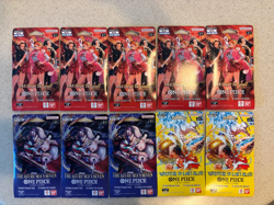 One Piece (10) EB-03, OP-14, OP-15 Sleeved Booster Packs. Sealed/Unopened. - Image 1