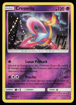 Cresselia 59/156 Reverse Holo Rare Ultra Prism Pokemon Card - Image 1