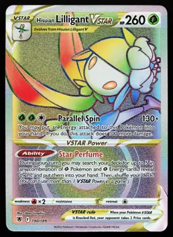 Hisuian Lilligant VSTAR 190/189 Rainbow Rare Astral Radiance Pokemon Card - Image 1