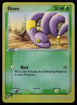 Ekans 64/100 Reverse Holo Common Sandstorm Pokemon Card - Image 1